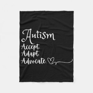 Accepteer Adapt Advocate Autisme Ondersteuning Gra Fleece Deken