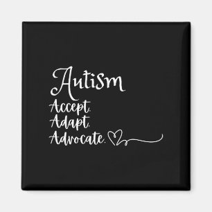 Accepteer Adapt Advocate Autisme Ondersteuning Gra Magneet