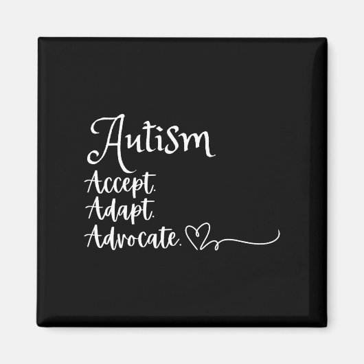 Accepteer Adapt Advocate Autisme Ondersteuning Gra Magneet (Voorkant)