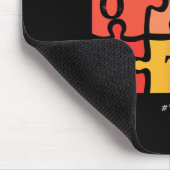 Accepteer Adapt Advocate Puzzel Stuk Retro Autisme Muismat (Hoek)