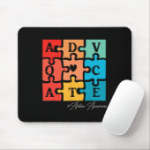 Accepteer Adapt Advocate Puzzel Stuk Retro Autisme Muismat (Met muis)