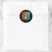 Accepteer Adapt Advocate Puzzel Stuk Retro Autisme Ronde Sticker (Tas)