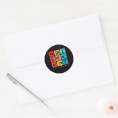 Accepteer Adapt Advocate Puzzel Stuk Retro Autisme Ronde Sticker (Envelop)