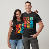 Accepteer Adapt Advocate Puzzel Stuk Retro Autisme T-shirt (Unisex)