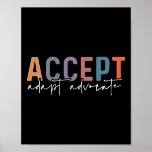 Accepteer Adapt Advocate Speciaal Onderwijs Docent Poster