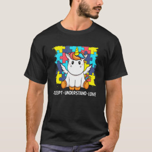 Accepteer Begrijp Liefde Asd Regenboog Bloem Autis T-shirt