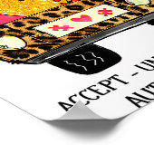Accepteer Begrijp Liefde Autisme Bewustzijn Onders Poster (Hoek)