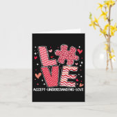 Accepteer Begrijp Liefde Autisme Bewustzijn Valent Kaart (Gele Bloem)