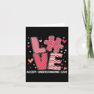 Accepteer Begrijp Liefde Autisme Bewustzijn Valent Kaart