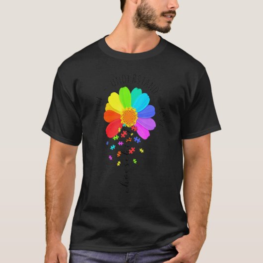Accepteer Begrijp Liefde Kies Vriendelijk Autisme T-shirt (Voorkant)