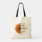 Accepteer, Begrijp, Liefde Motivatie Quotes Naam  Tote Bag (Achterkant)