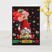 Accepteer Begrijp Liefde Puzzel Autisme Hart Kabou Kaart (Gele Bloem)