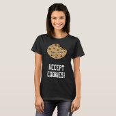 Accepteer cookies front-end ontwikkelaar webdesign t-shirt (Voorkant volledig)