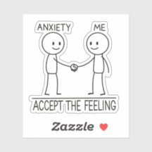 Accepteer de angst mentale gezondheidsherinnering