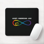 Accepteer de idee van liefdesneurodiversiteit Infi Muismat (Met muis)
