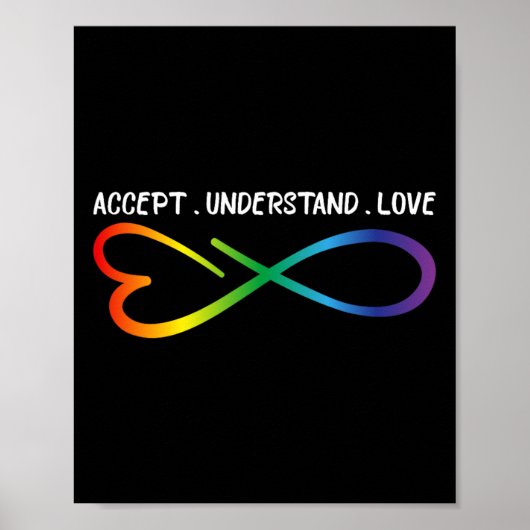 Accepteer de idee van liefdesneurodiversiteit Infi Poster (Voorkant)