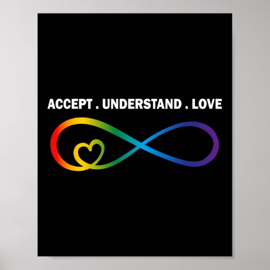 Accepteer de idee van liefdesneurodiversiteit Infi Poster (Voorkant)