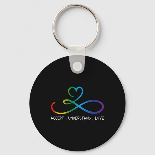 Accepteer de idee van liefdesneurodiversiteit Infi Sleutelhanger (Voorkant)