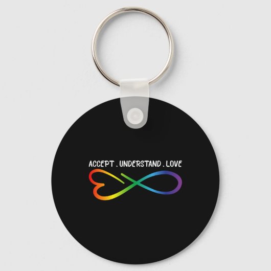 Accepteer de idee van liefdesneurodiversiteit Infi Sleutelhanger (Voorkant)