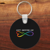 Accepteer de idee van liefdesneurodiversiteit Infi Sleutelhanger (Voorkant)