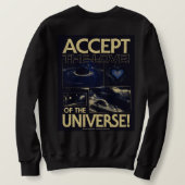 Accepteer de Liefde van het Universum Kosmische Ty Trui (Design achterkant)
