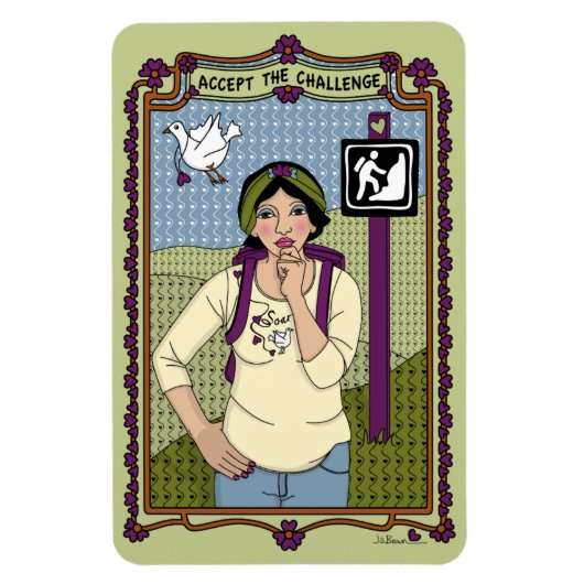 Accepteer de uitdaging_A_4x6 koeler Magnet Magneet (Verticaal)