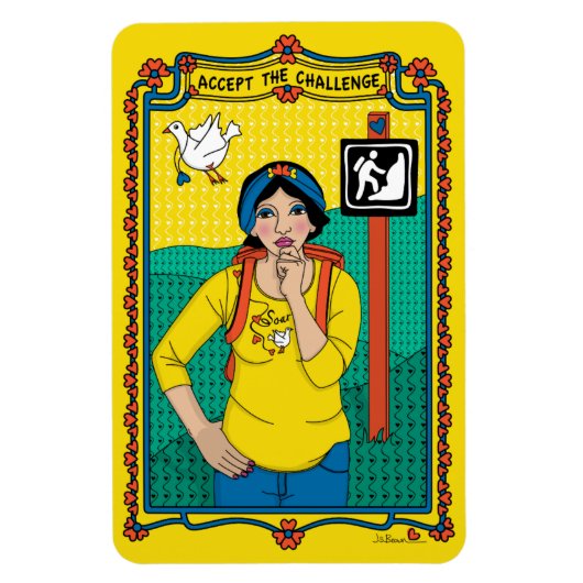 Accepteer de uitdaging_B_4x6 koelkast Magnet Magneet (Verticaal)