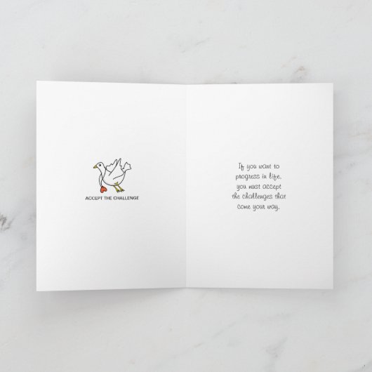 Accepteer de uitdaging B_Wenskaart Kaart (Binnen)