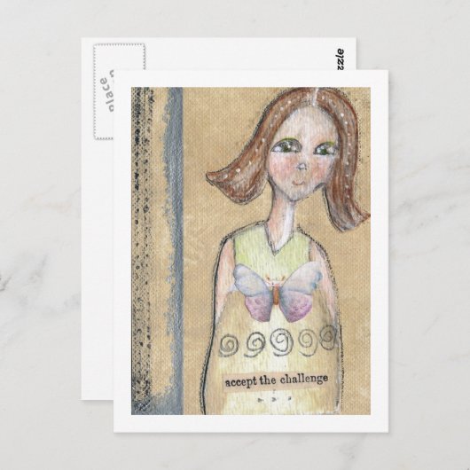 Accepteer de uitdaging briefkaart (Voorkant / Achterkant)