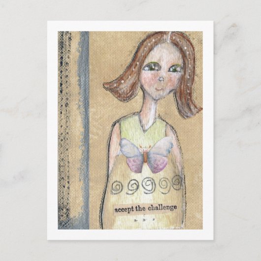 Accepteer de uitdaging briefkaart (Voorkant)