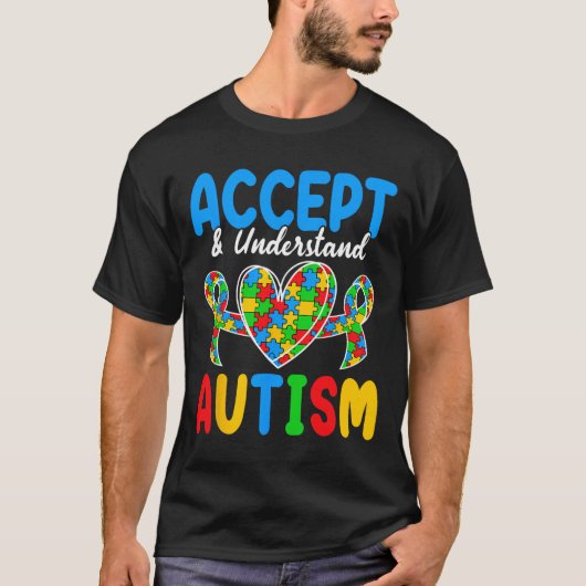 Accepteer en begrijp autisme dag t-shirt (Voorkant)