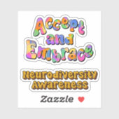 Accepteer en omarm & Neurodiversity Awareness Sticker (Vel)