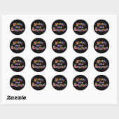 Accepteer en omarm Rainbow Typography Ronde Sticker (Vel)