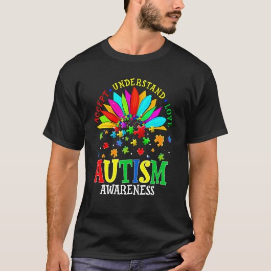 Accepteer het begrip liefdesautisme bewustwording  t-shirt (Voorkant)