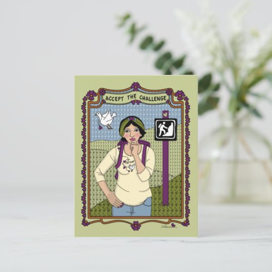 Accepteer het Briefkaart Challenge_A_ (Staand voorkant)