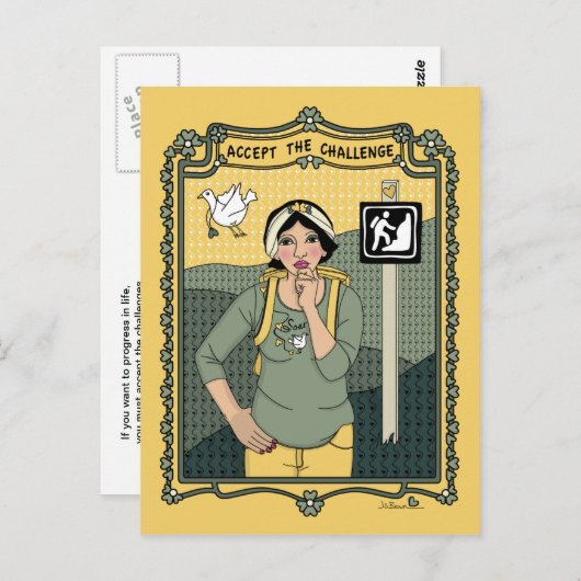 Accepteer het Briefkaart Challenge_C_ (Voorkant / Achterkant)