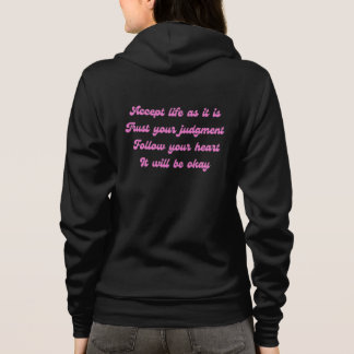 Accepteer het leven aangezien het Retro Positief C Hoodie
