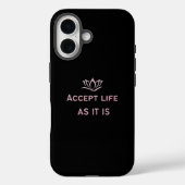 Accepteer het leven zoals het is minimale case (Achterkant)