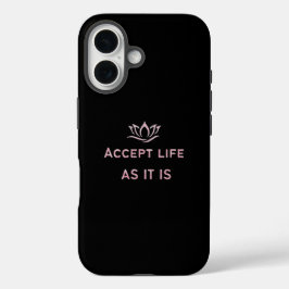 Accepteer het leven zoals het is minimale case