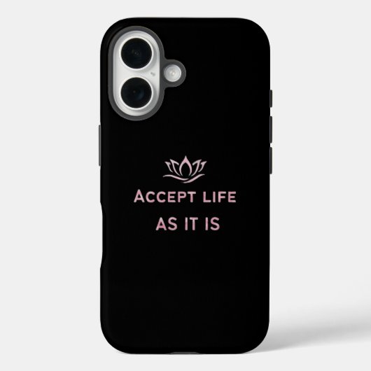 Accepteer het leven zoals het is minimale case (Achterkant)