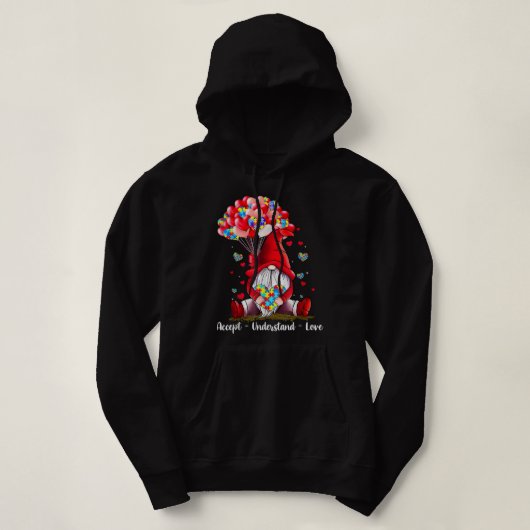 Accepteer inzicht in liefdesautisme bewustzijn Gno Hoodie (Design voorkant)