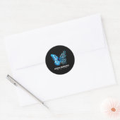 Accepteer inzicht in liefdesvlinderautisme ronde sticker (Envelop)