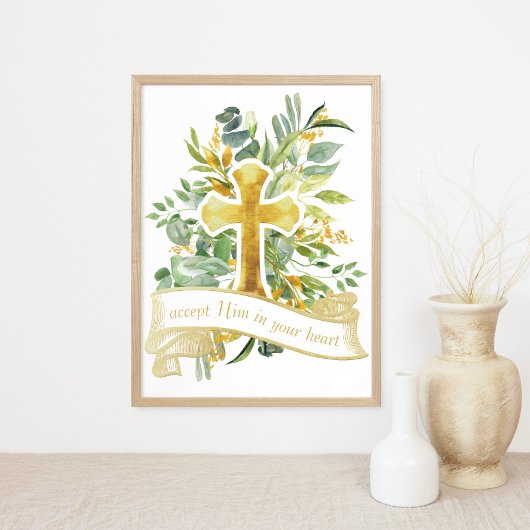 Accepteer Jezus in je hart - Christelijk geloof Poster