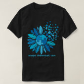 Accepteer Liefde als inzicht in Autisme Bewustheid T-shirt (Design voorkant)