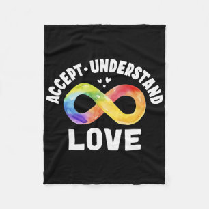 Accepteer Liefde Autisme Bewustzijn ASD Infini Fleece Deken