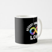 Accepteer Liefde Autisme Bewustzijn ASD Infini Koffiemok (Voorkant rechts)