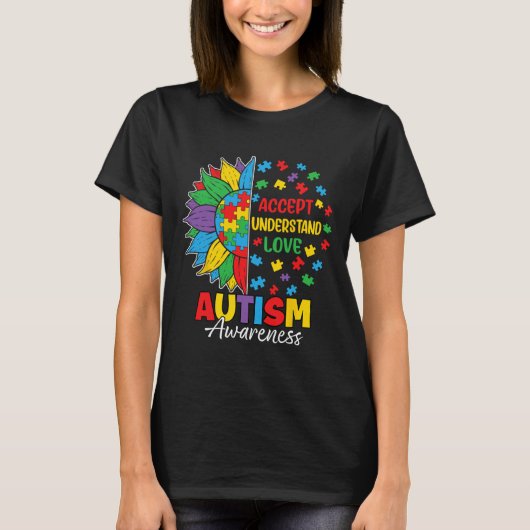 Accepteer liefde autisme dag t-shirt (Voorkant)