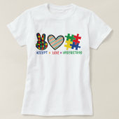 Accepteer Liefde Begrijp, Autisme Bewustzijn T-shirt (Design voorkant)