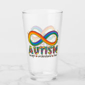 Accepteer Liefde - Begrijp Infinity Autisme Bewust Glas (Voorkant)