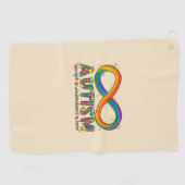 Accepteer Liefde - Begrijp Infinity Autisme Bewust Golfhanddoek (Horizontaal)